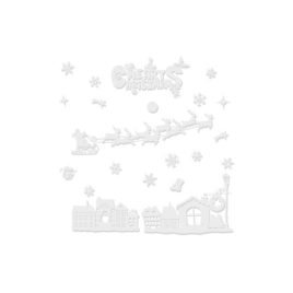   Stickers de Crăciun pentru fereastră Ruhhy 22305 - decorațiune de Crăciun, ornament festiv pentru fereastră, decor de ușă de Crăciun