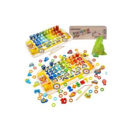 Puzzle din lemn - sortator 6 în 1 Kruzzel 22636