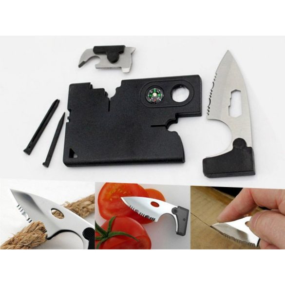 Card de supraviețuire multifuncțională cu unelte