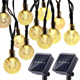 Ghirlandă luminoasă cu globuri LED solare