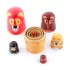 Figurine animale matrioska din lemn (6 buc)