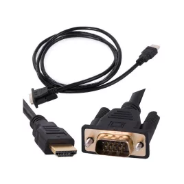 Cablu HDMI cu conector auriu, cu cablu D-sub Full HD