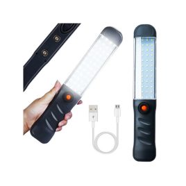   Lampa de atelier puternică, reîncărcabilă magnetic, cu USB și agățătoare